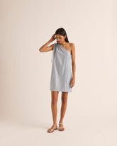Robe Winie rayures bleu et jaune