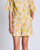 Bermuda Aly imprimé Liberty tournesols jaune