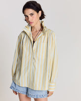 Chemise Leonor rayures bleu et jaune