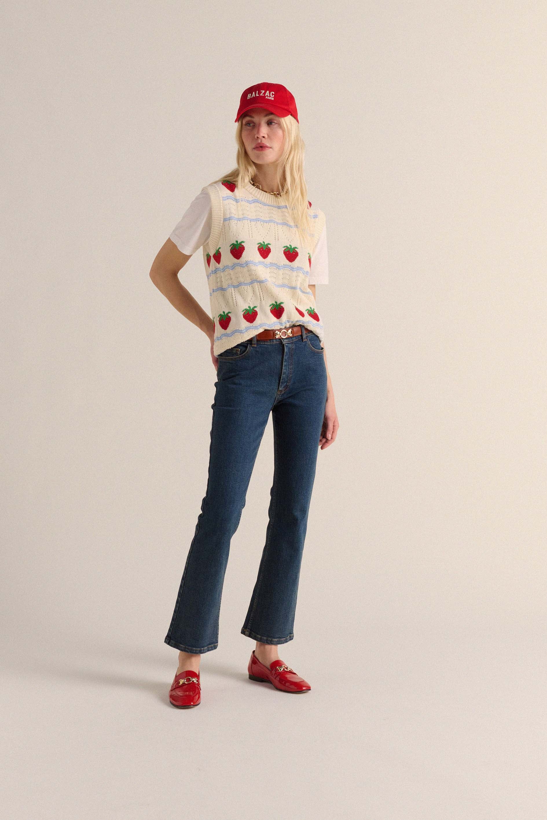 Mocassins Flavie vernis rouge