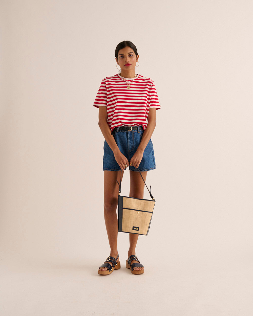 Short Triomphe bleu midi