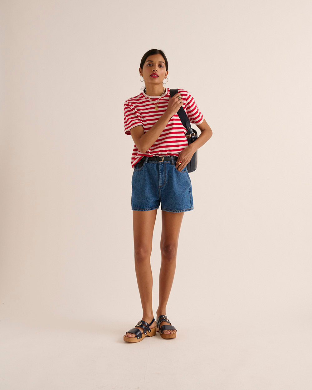 Short Triomphe bleu midi