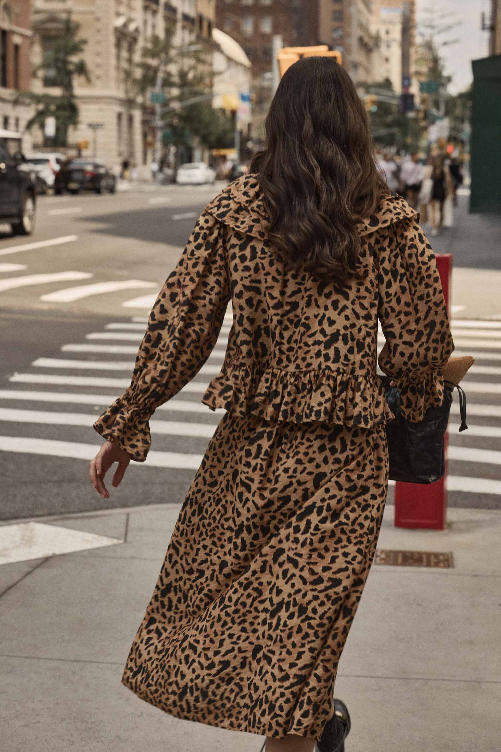 Chemise Belva imprimé guépard cappuccino