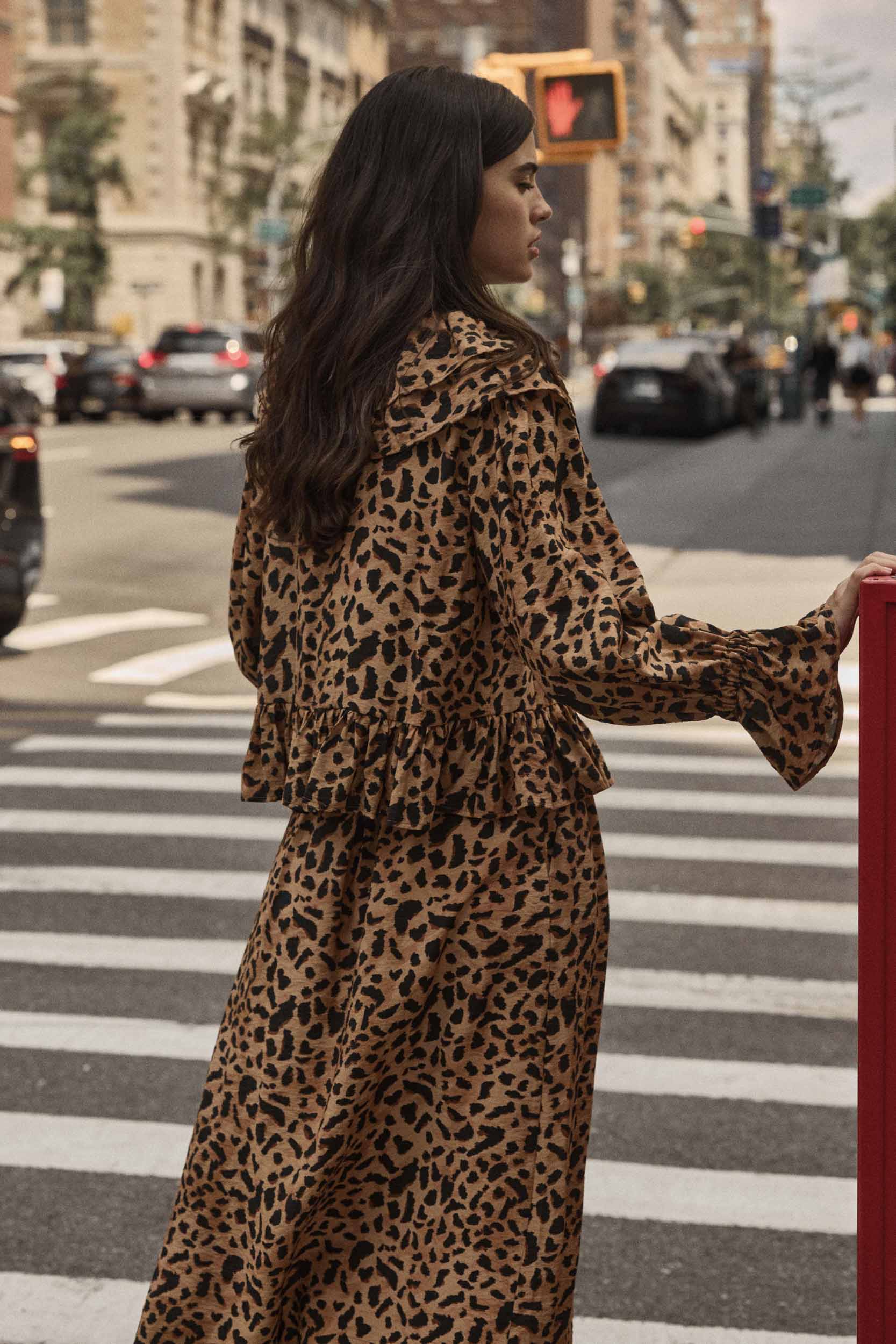 Jupe Sally imprimé guépard cappuccino