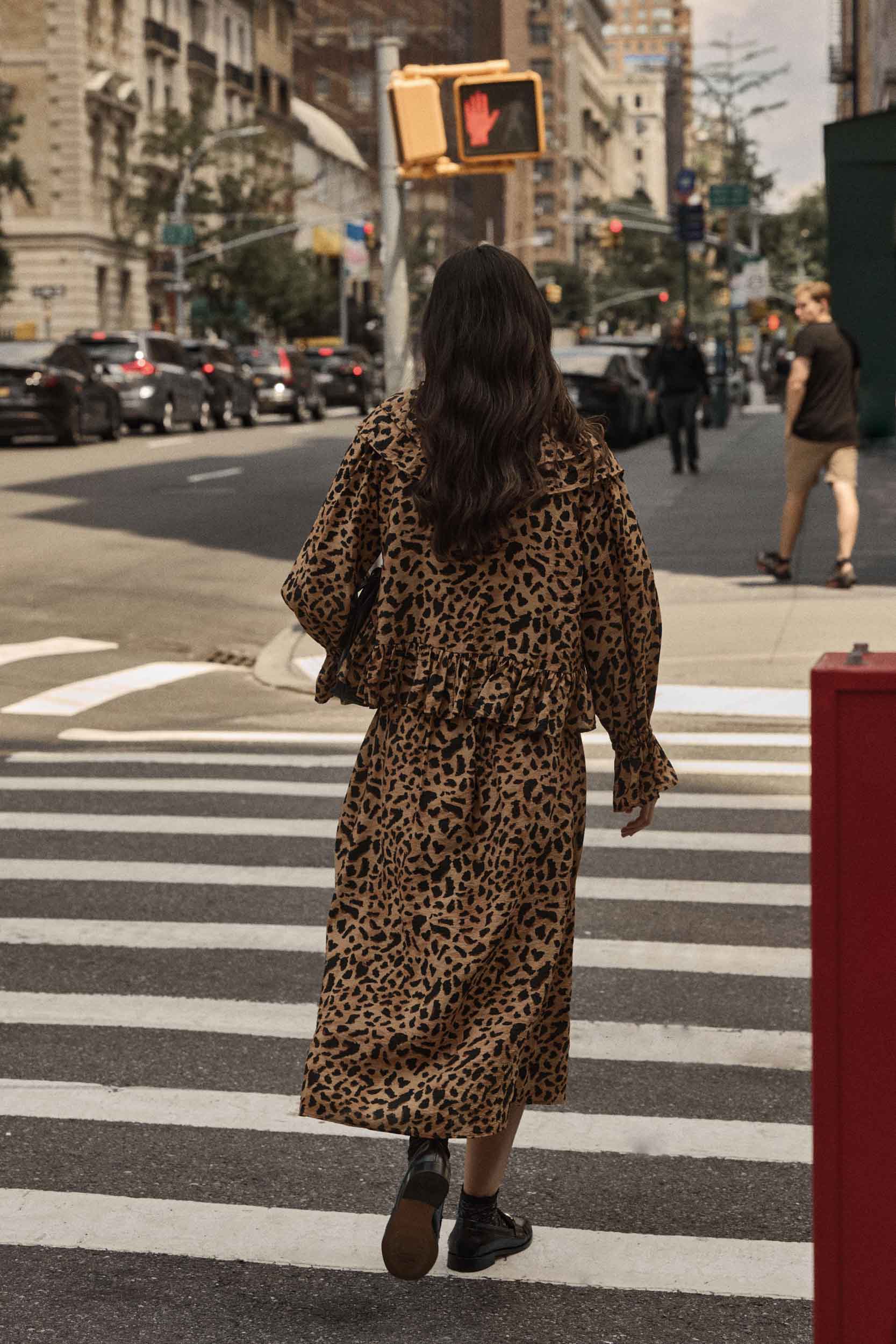 Jupe Sally imprimé guépard cappuccino