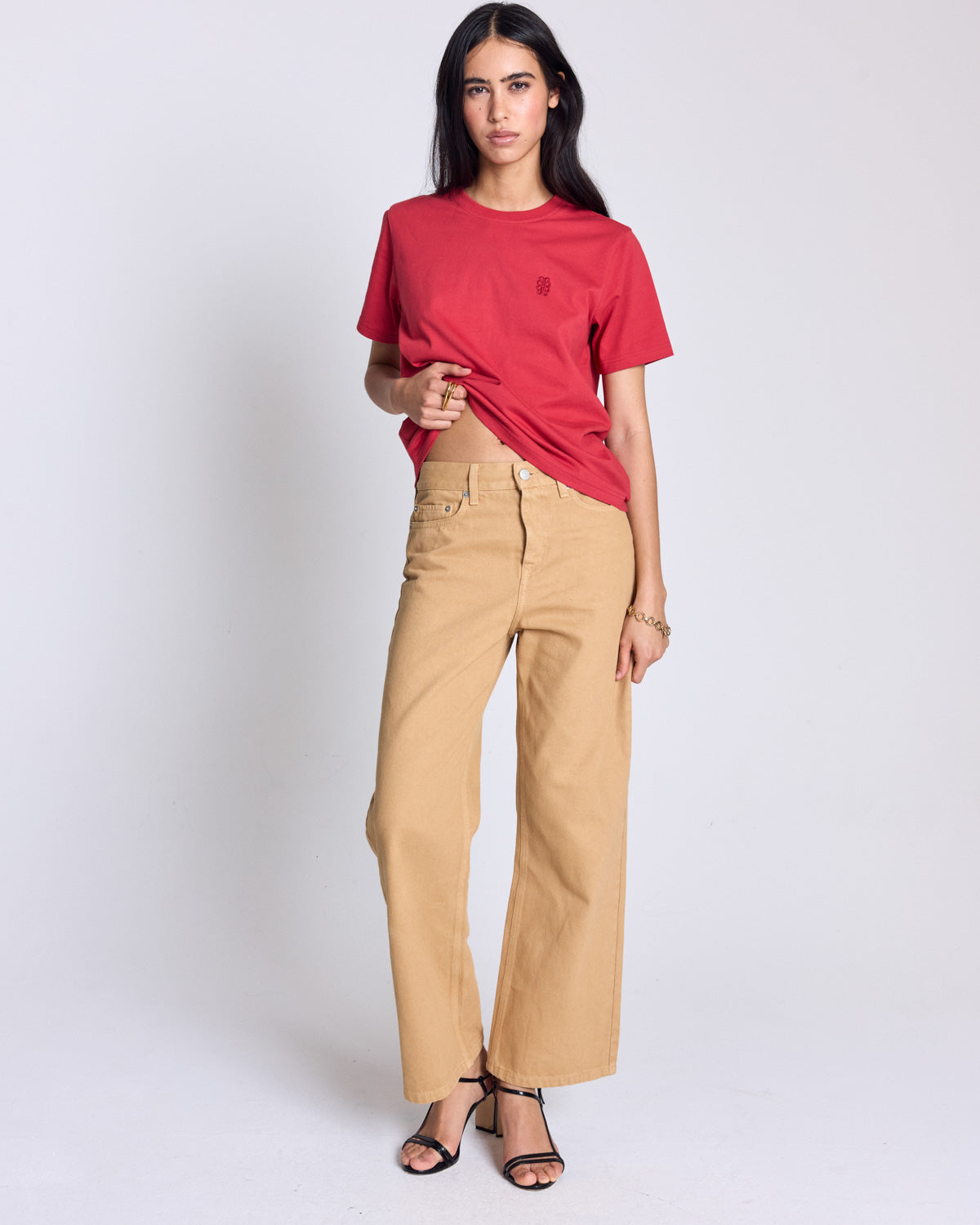 Tee-shirt Bree brodé terracotta