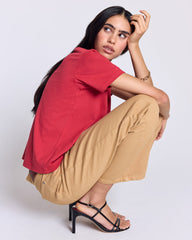 Tee-shirt Bree brodé terracotta
