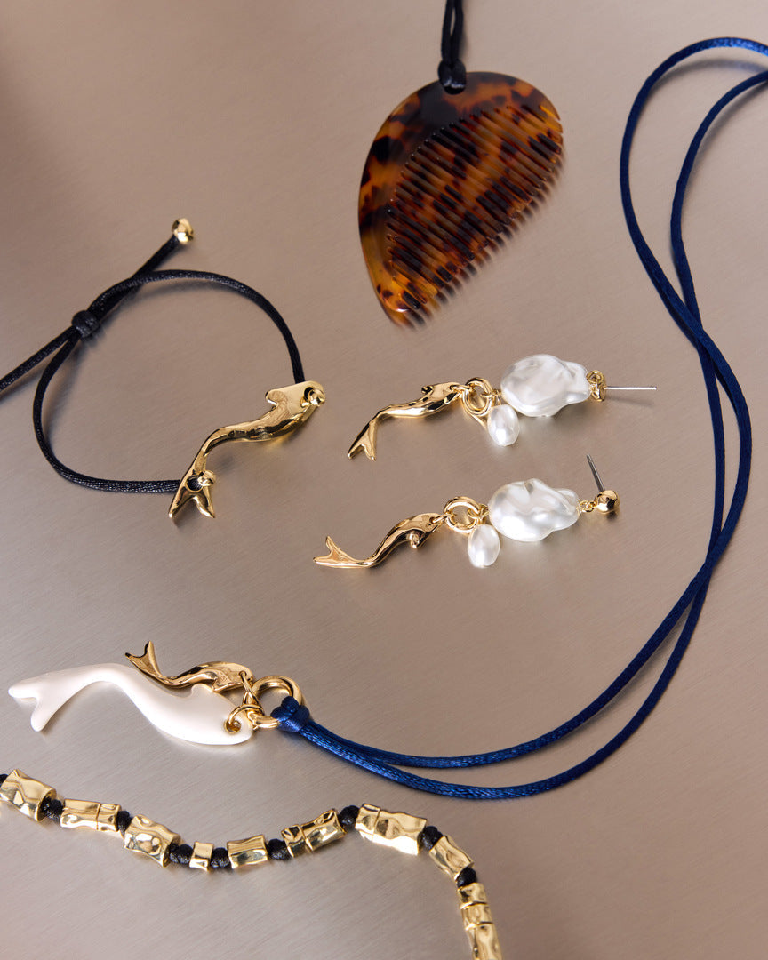 Boucles d'oreille Olivia poisson doré