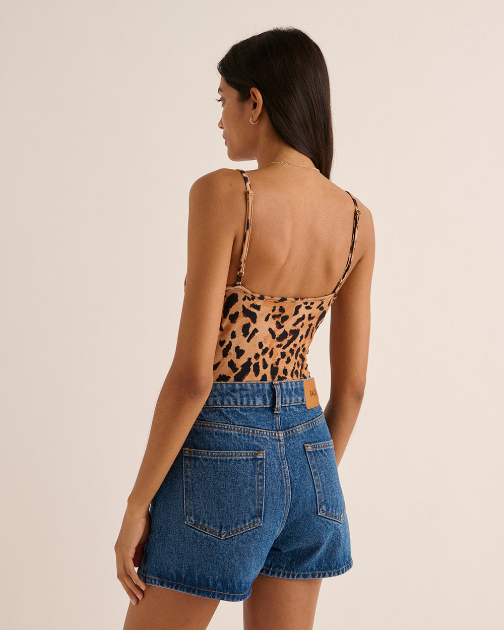 Short Triomphe bleu midi