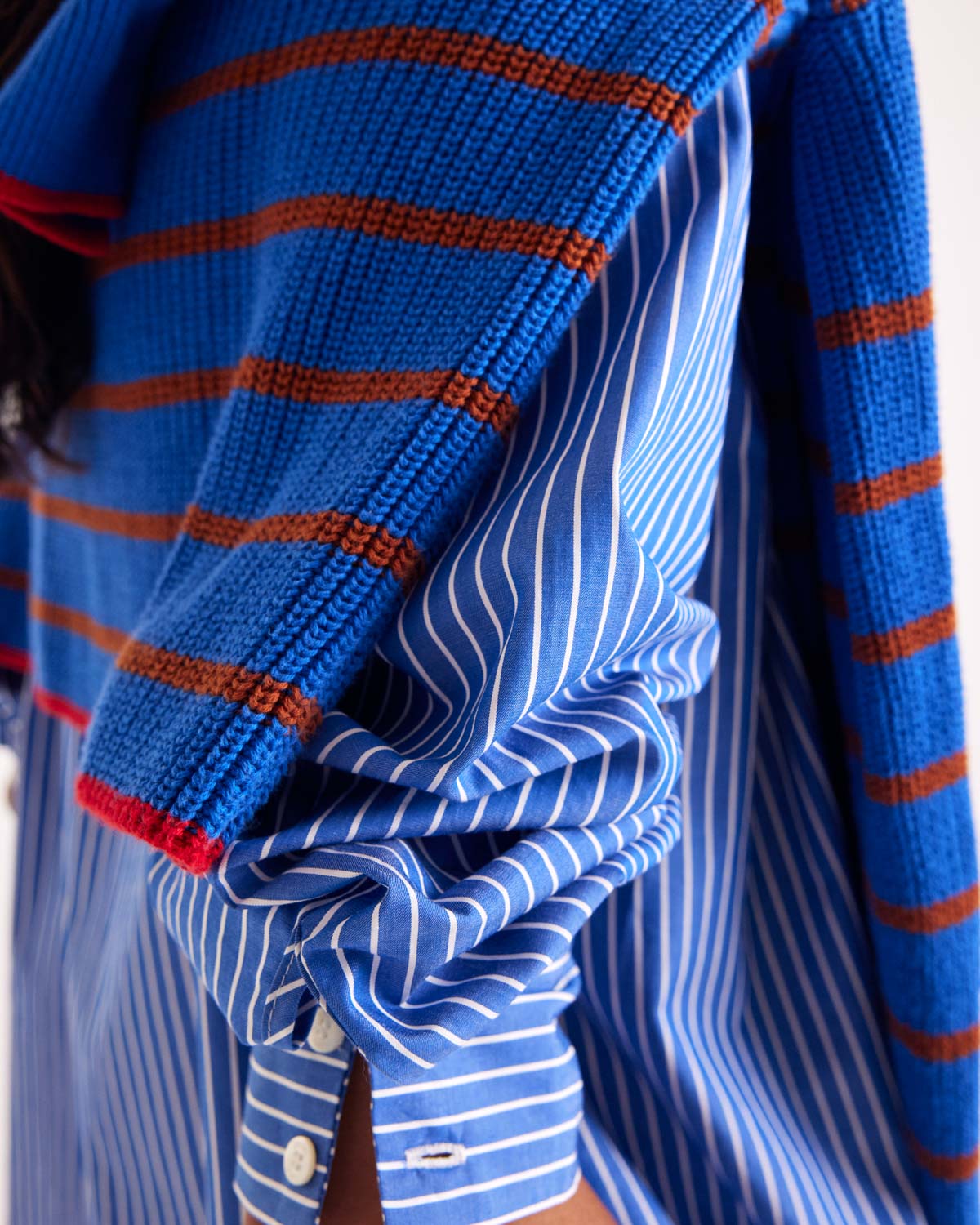 Chemise Léonor rayures bleu