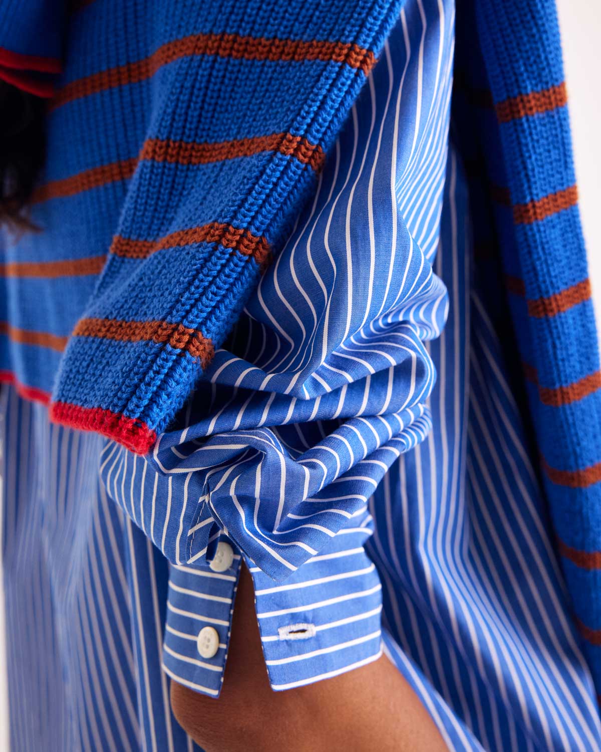 Chemise Léonor rayures bleu