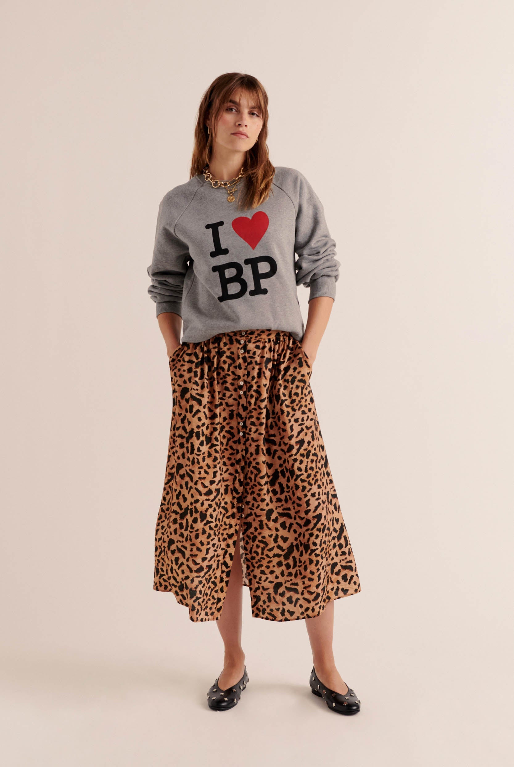 Sweat-shirt Jack I Love BP gris