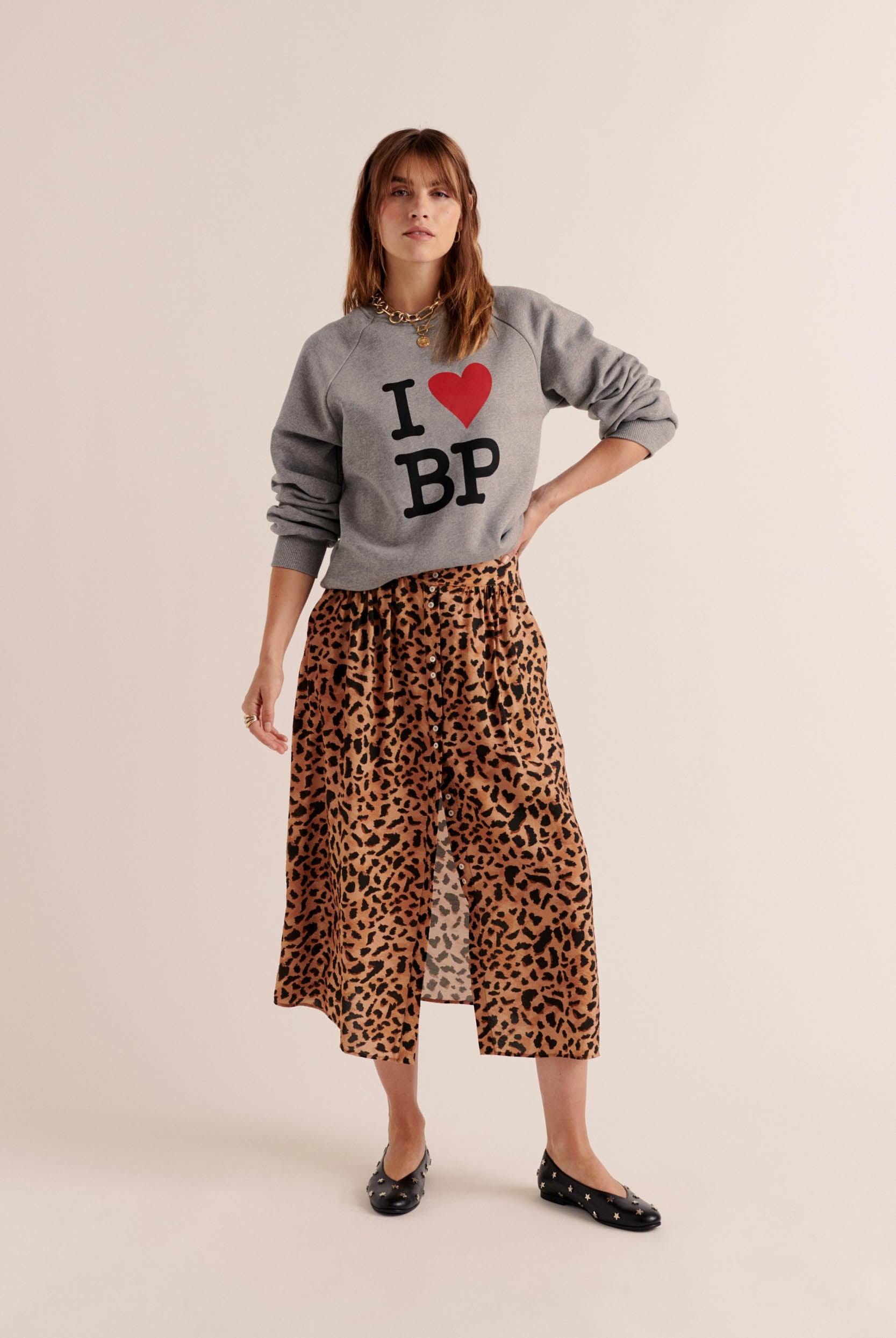 Sweat-shirt Jack I Love BP gris