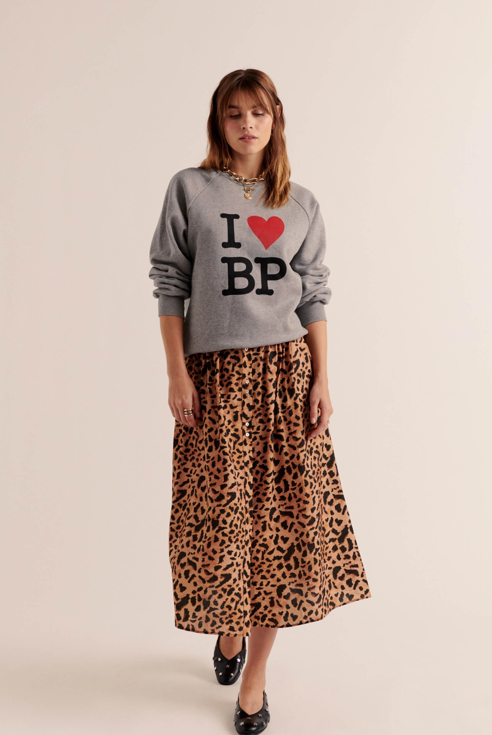 Sweat-shirt Jack I Love BP gris