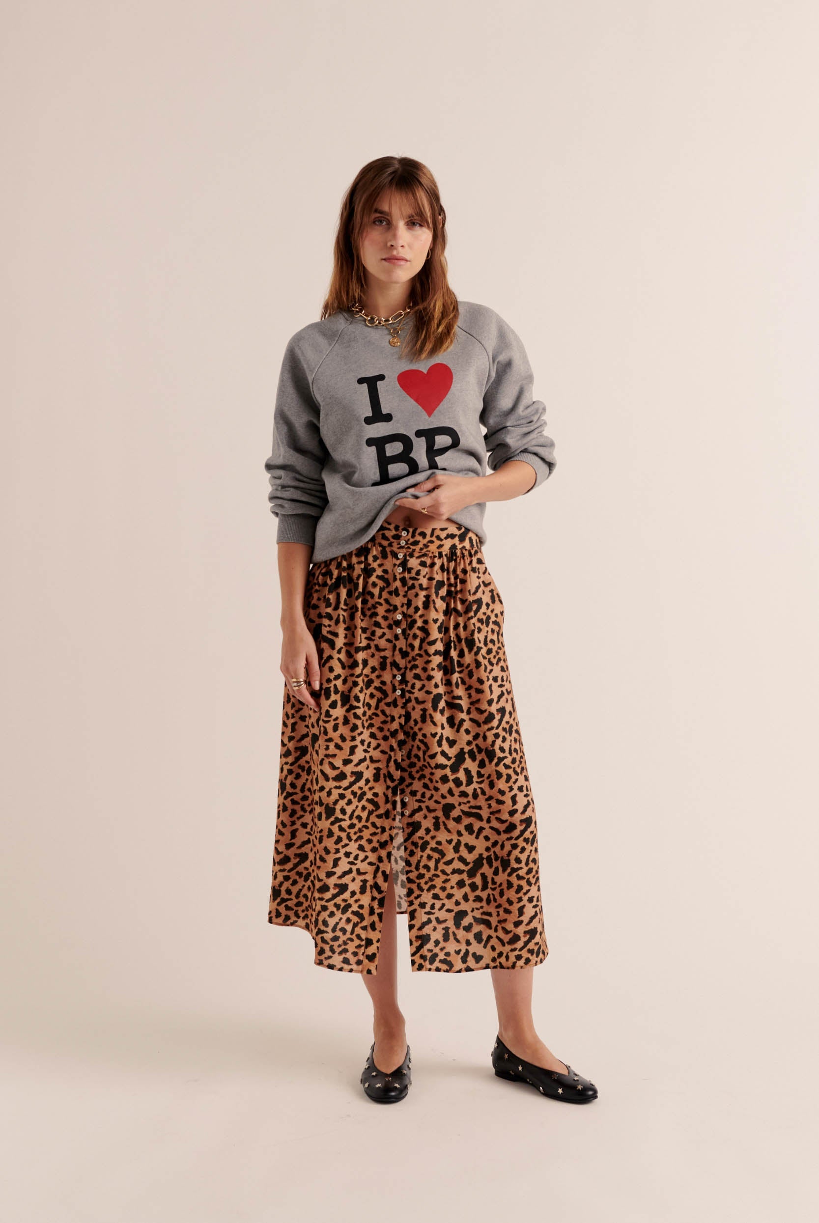 Sweat-shirt Jack I Love BP gris