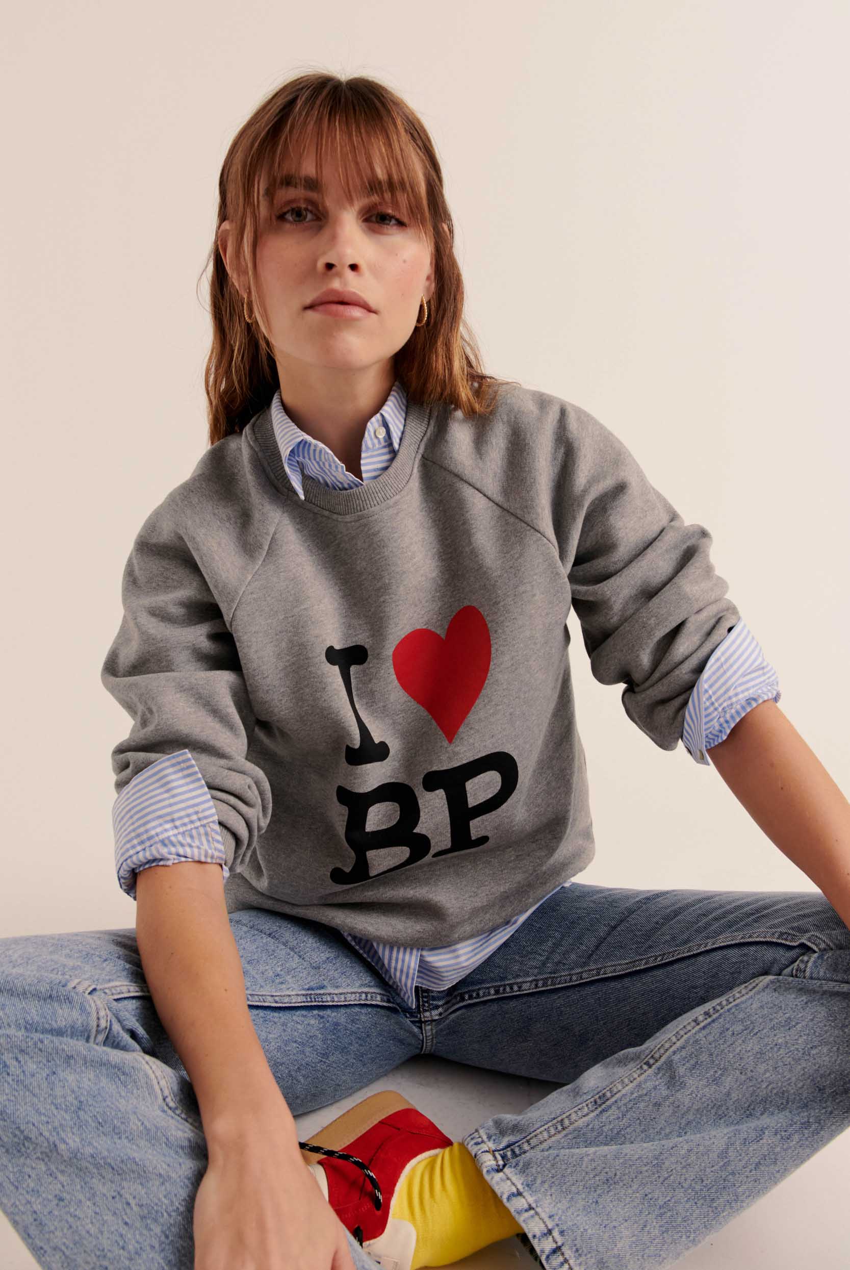 Sweat-shirt Jack I Love BP gris