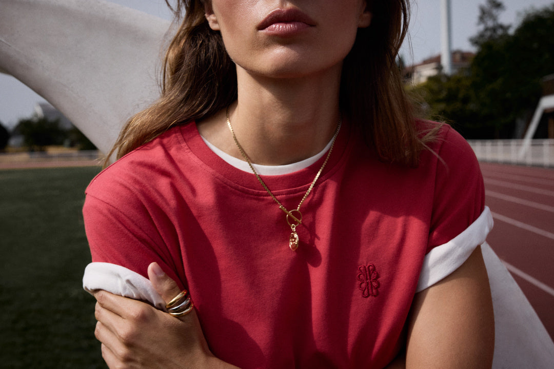 Tee-shirt Bree brodé terracotta