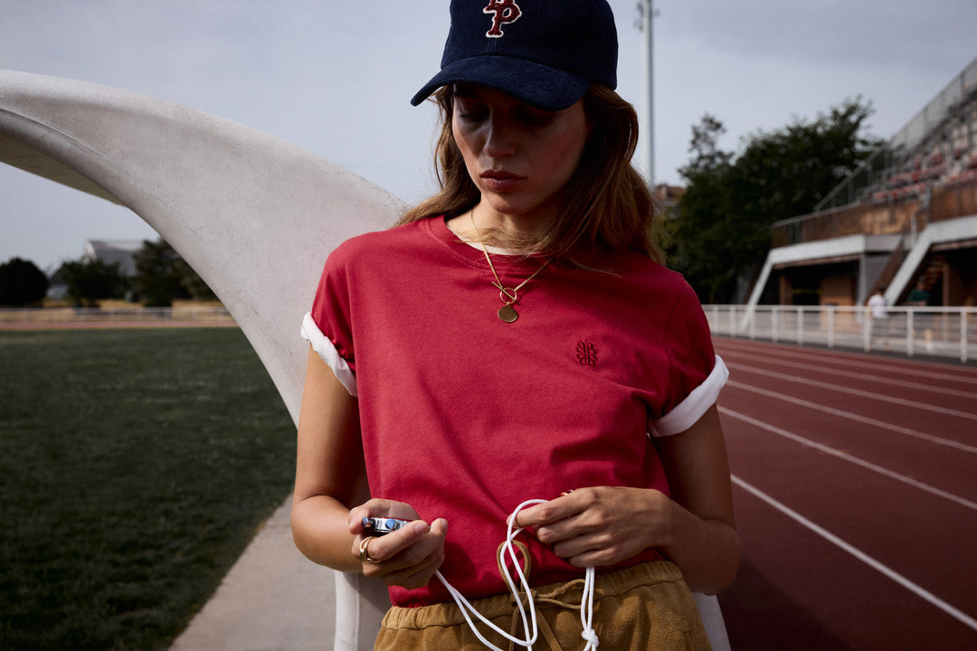 Tee-shirt Bree brodé terracotta