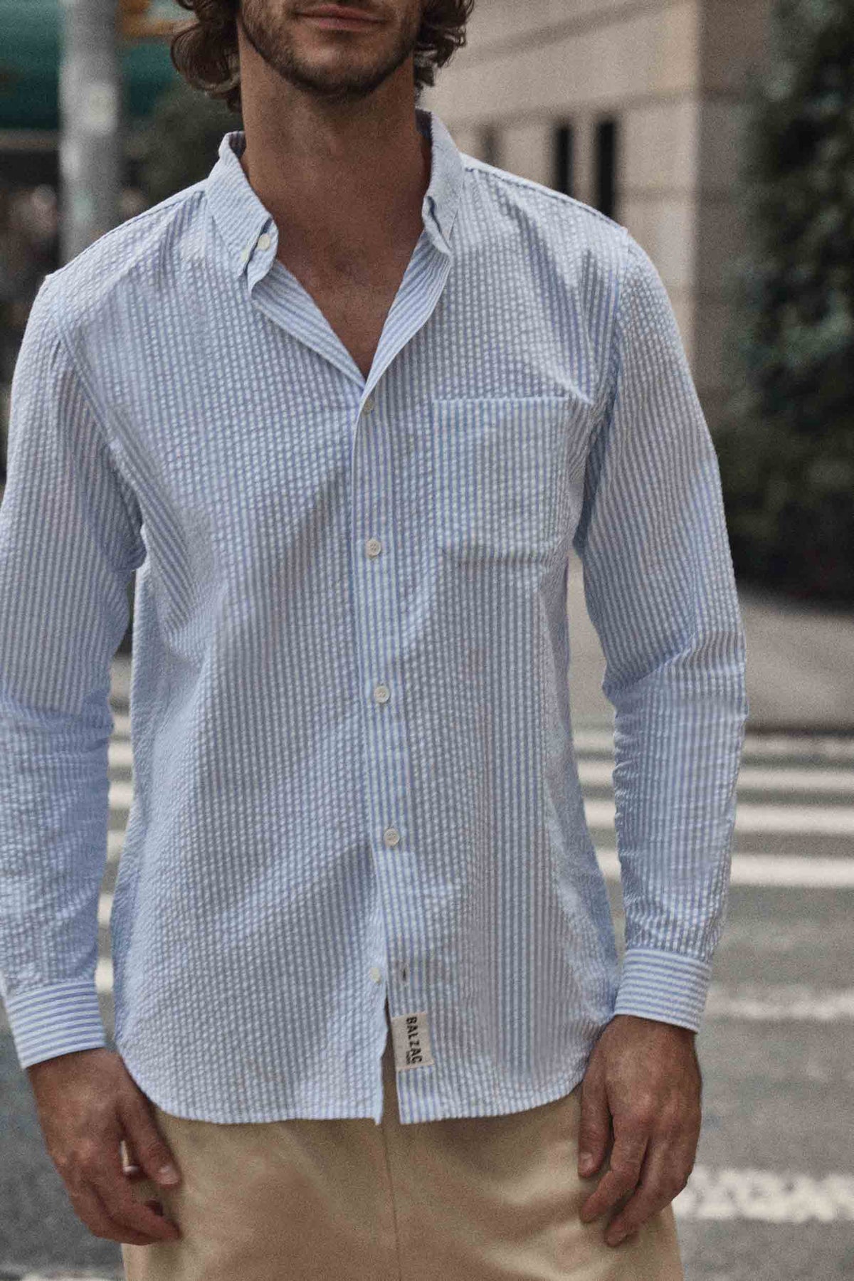 Chemise Paradis rayures bleues et blanches