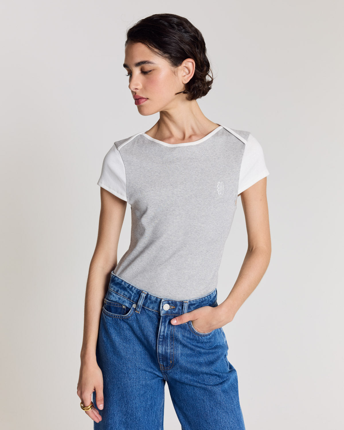 Tee shirt Elma gris chiné