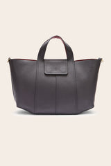 Cabas Esteban gris anthracite et lie de vin
