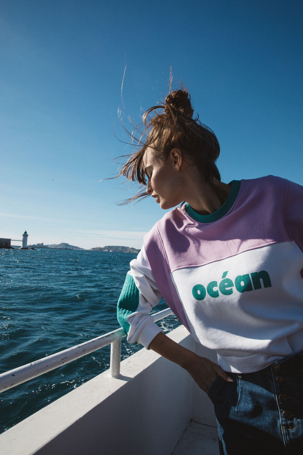 Sweat Océan tricolore