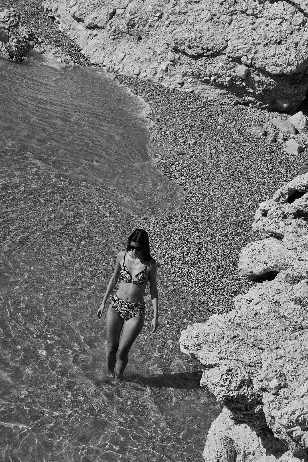 Bas de maillot Patchouli imprimé flower party marine et écru