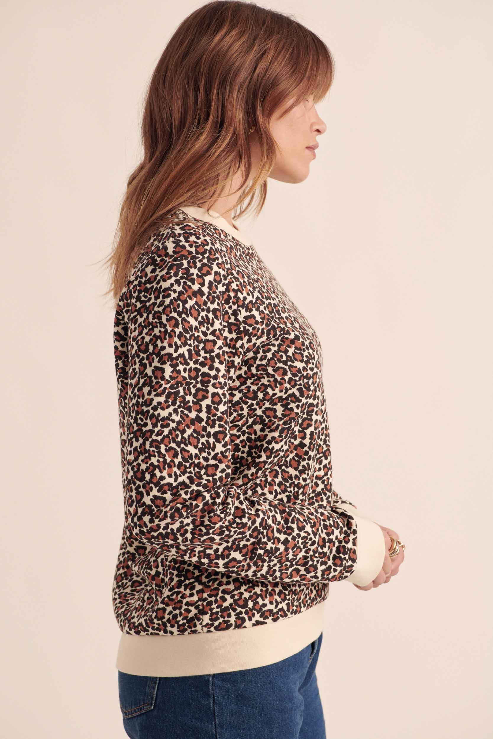 Sweat-shirt Ignace léopard