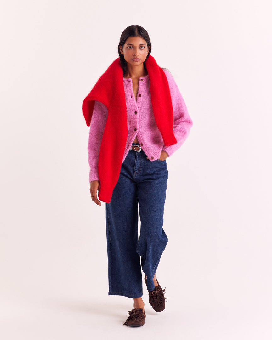 Cardigan Douceur rose