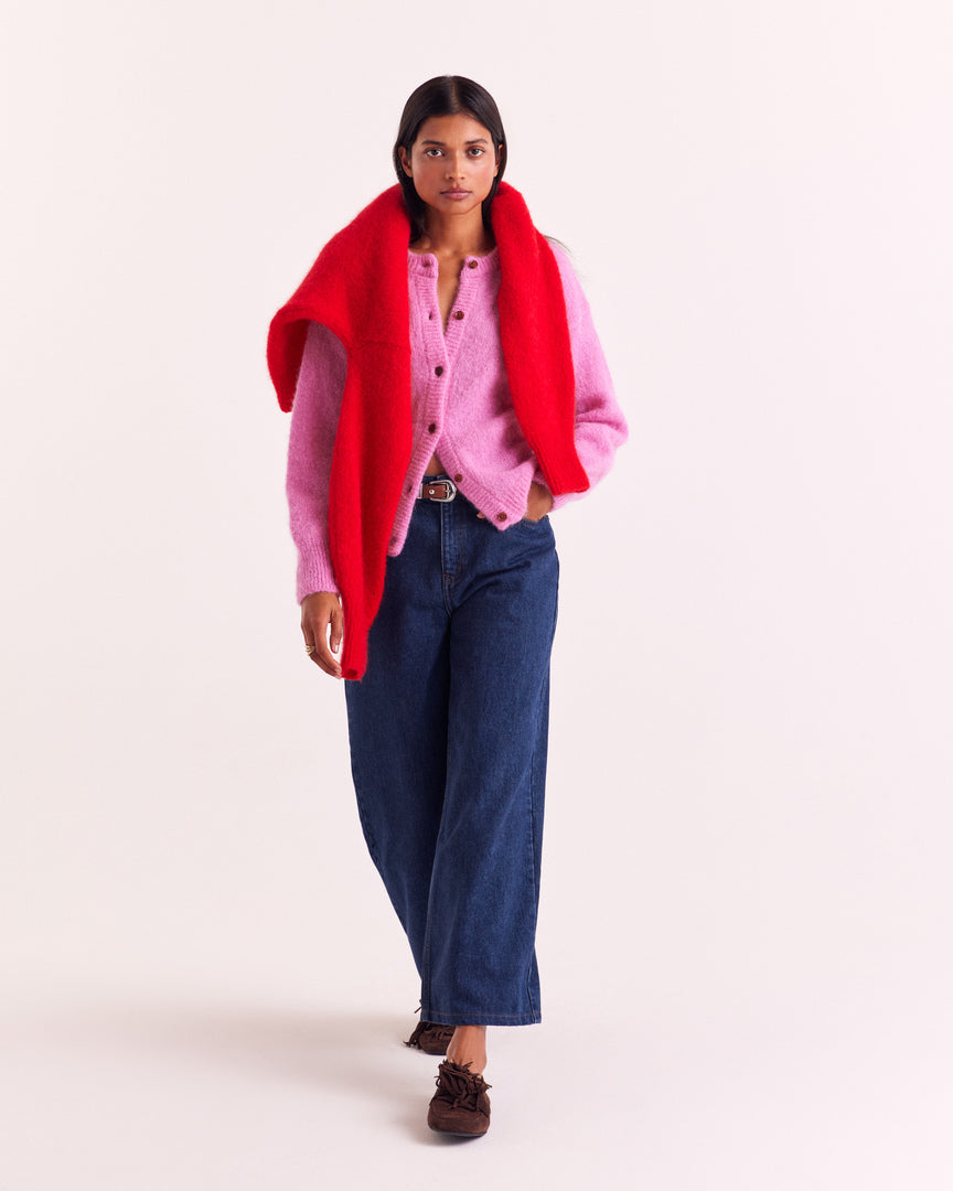 Cardigan Douceur rose