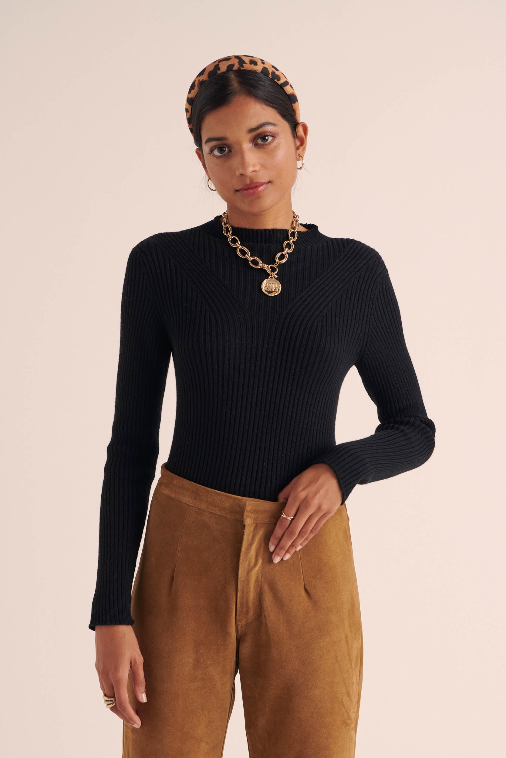 Pantalon Selby croute camel