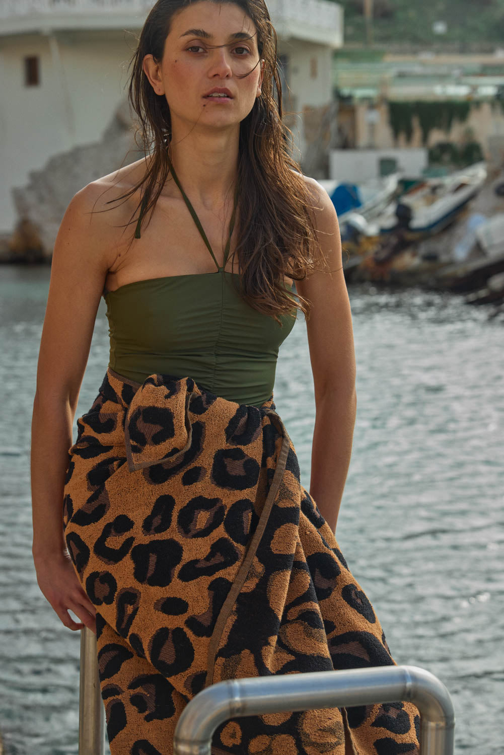 Maillot de bain une pièce Natalia kaki