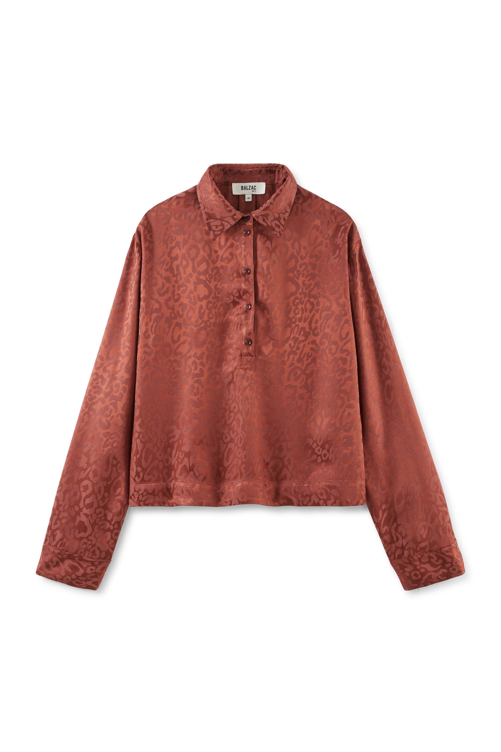 Blouse Gabriel jacquard noisette