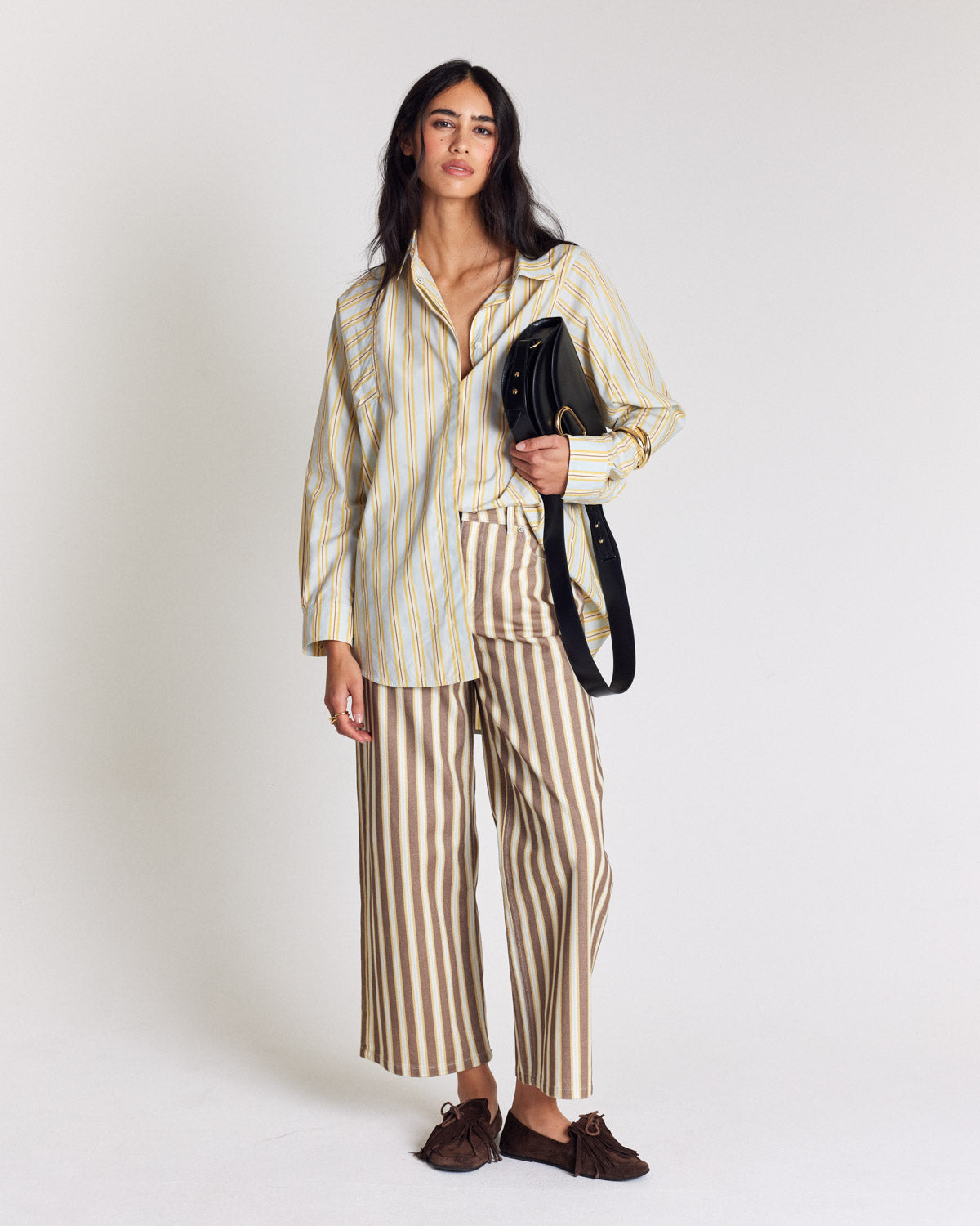 Chemise Eudes rayures bleu et jaune