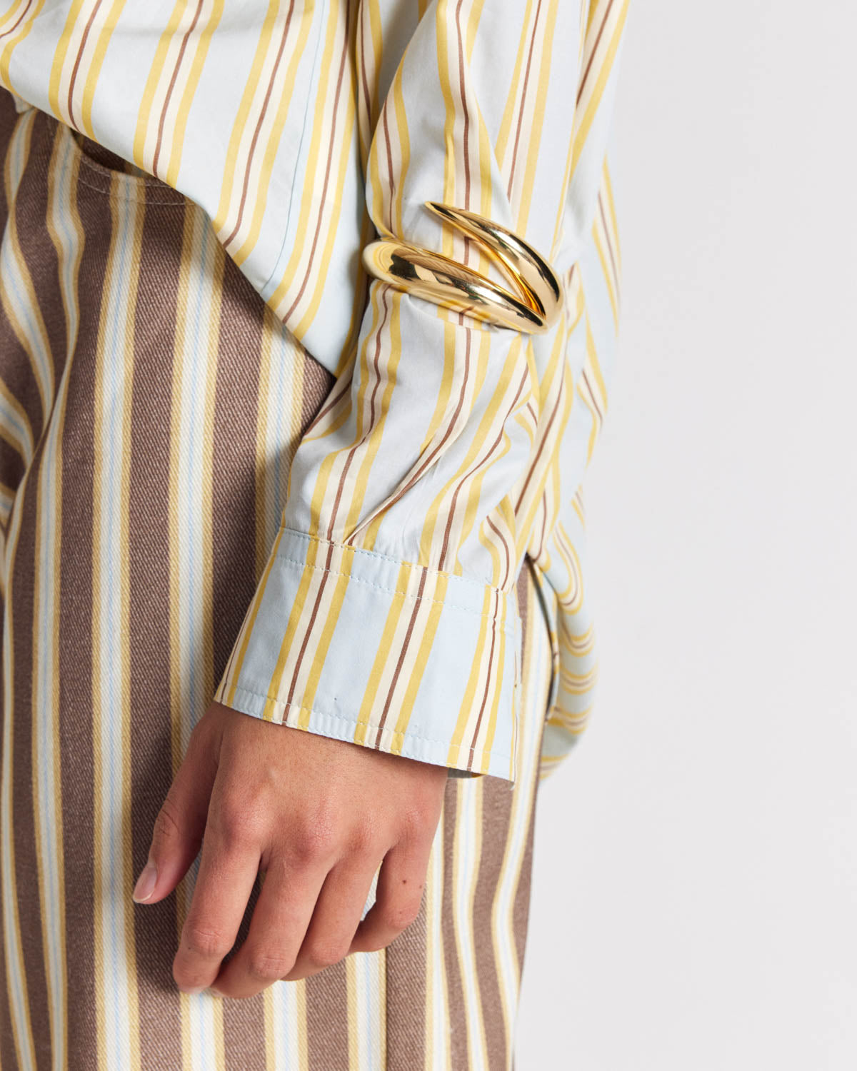 Chemise Eudes rayures bleu et jaune