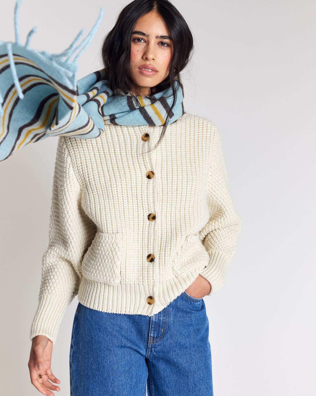 Cardigan Marcel écru
