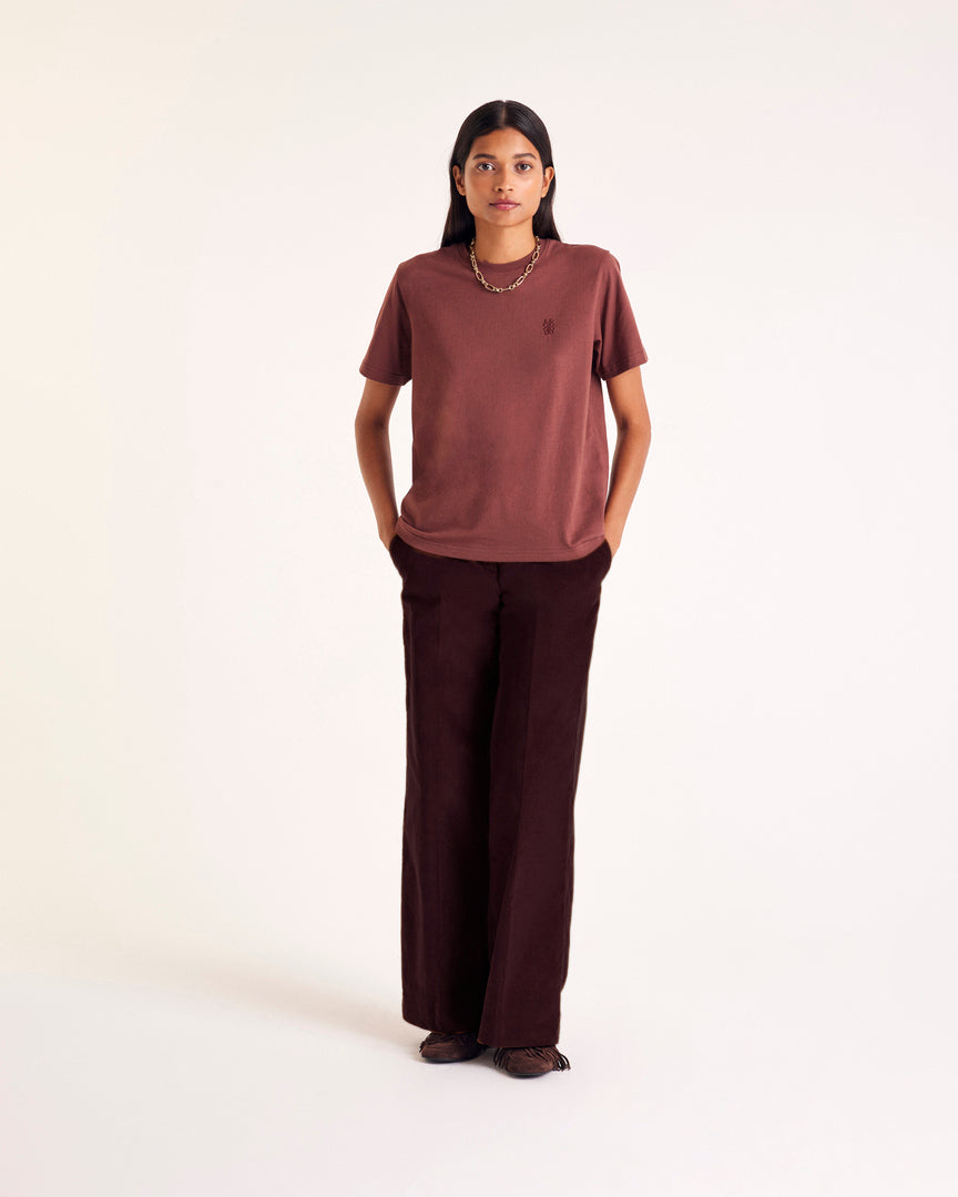Pantalon Siméon velours chocolat