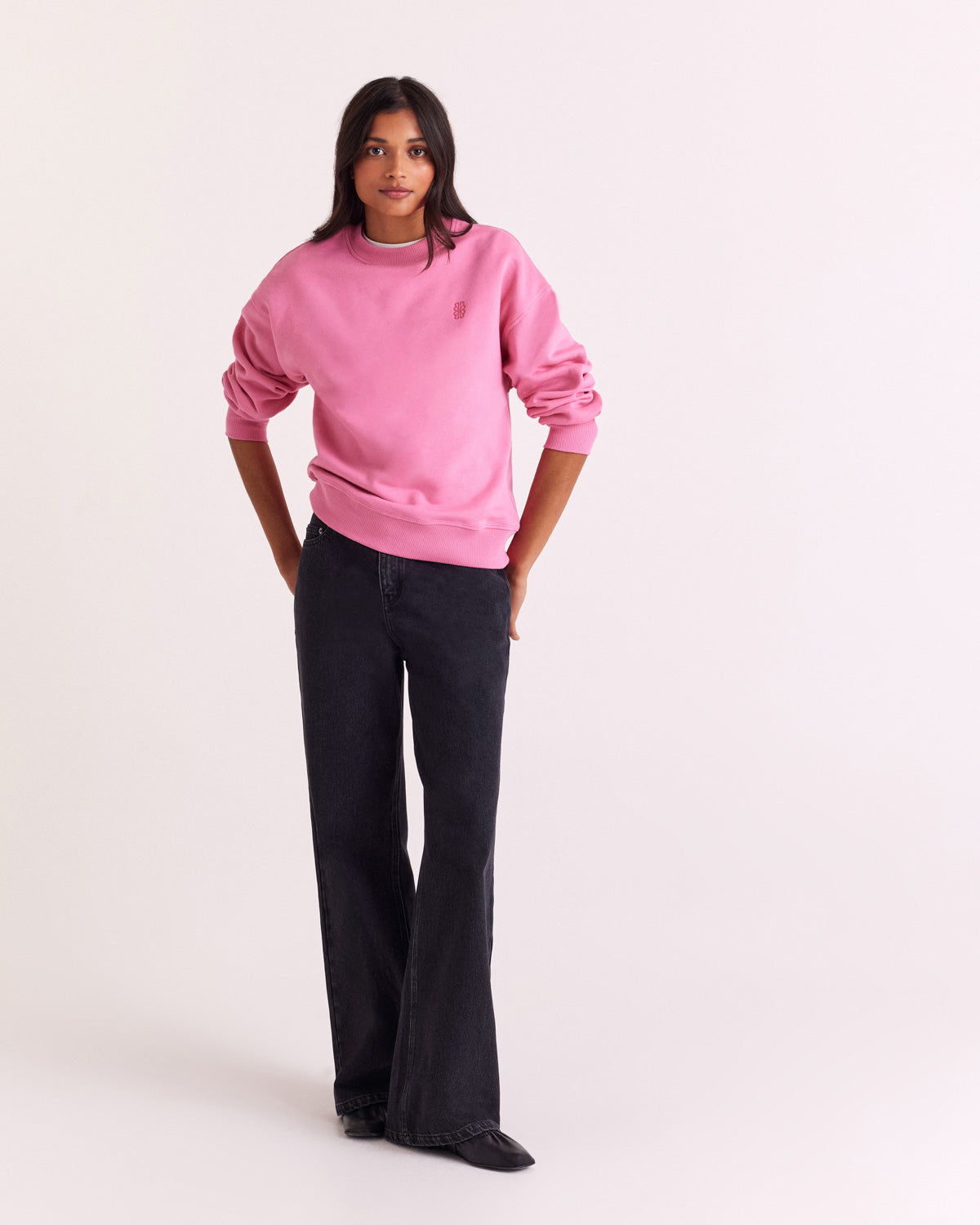 Sweat-shirt Virgile rose vif
