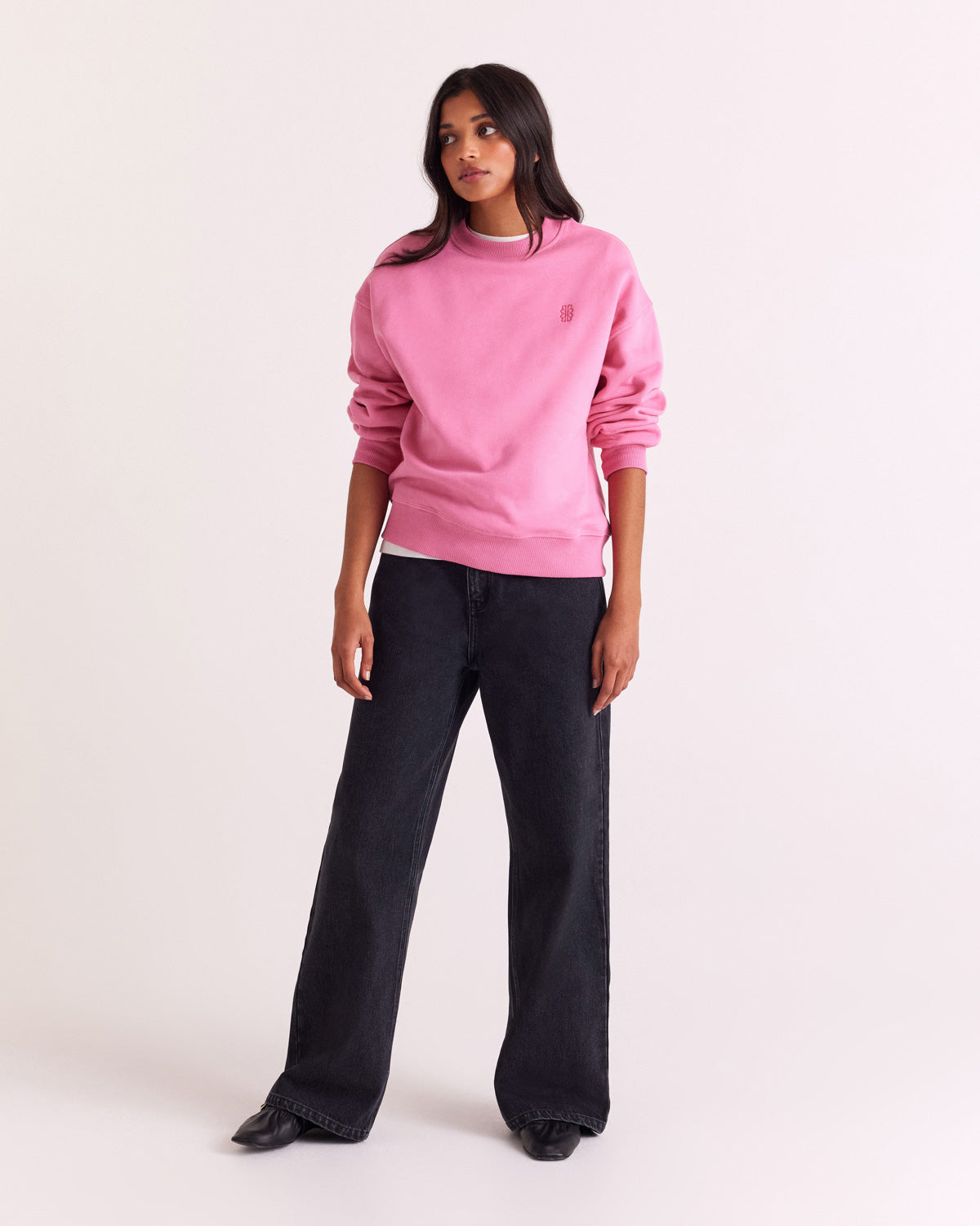 Sweat-shirt Virgile rose vif