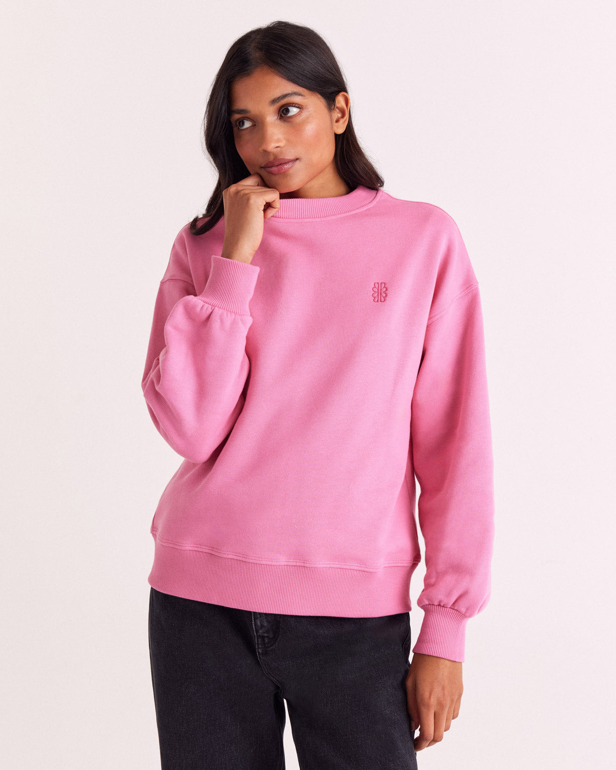 Sweat-shirt Virgile rose vif