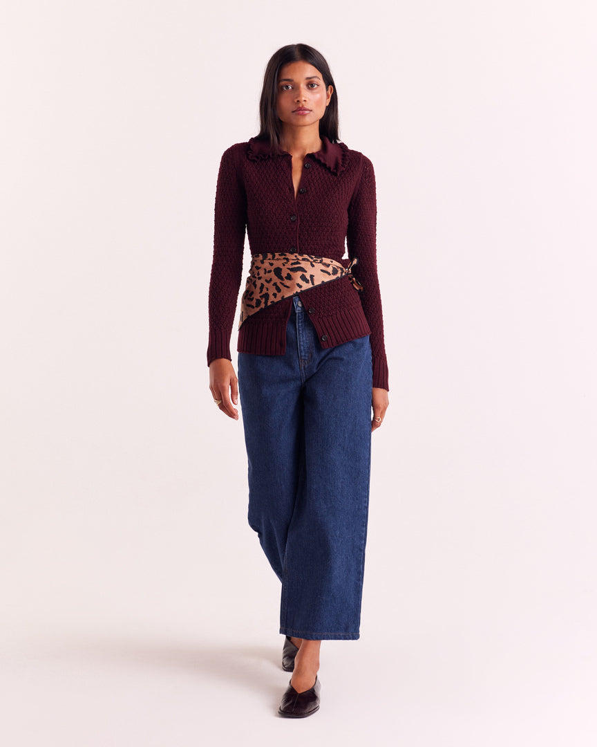 Cardigan Heloise bordeaux