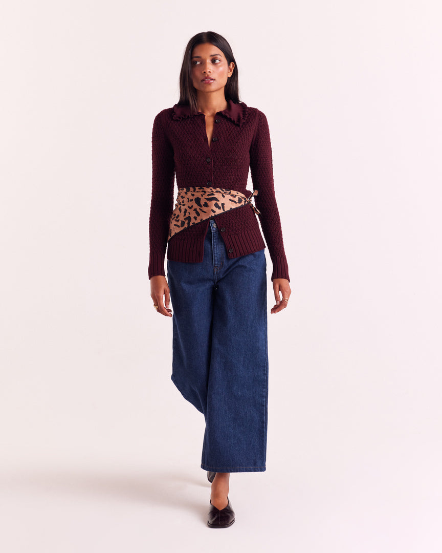Cardigan Heloise bordeaux