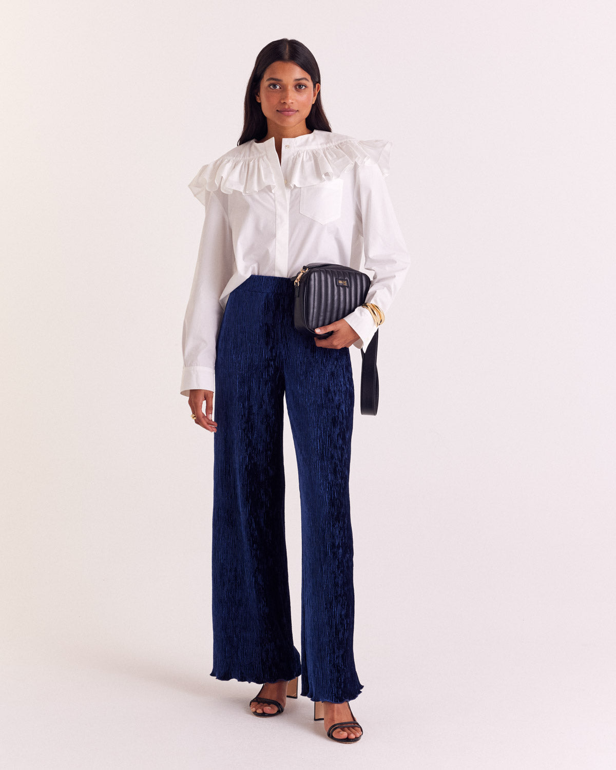 Pantalon Catherine velours bleu roi