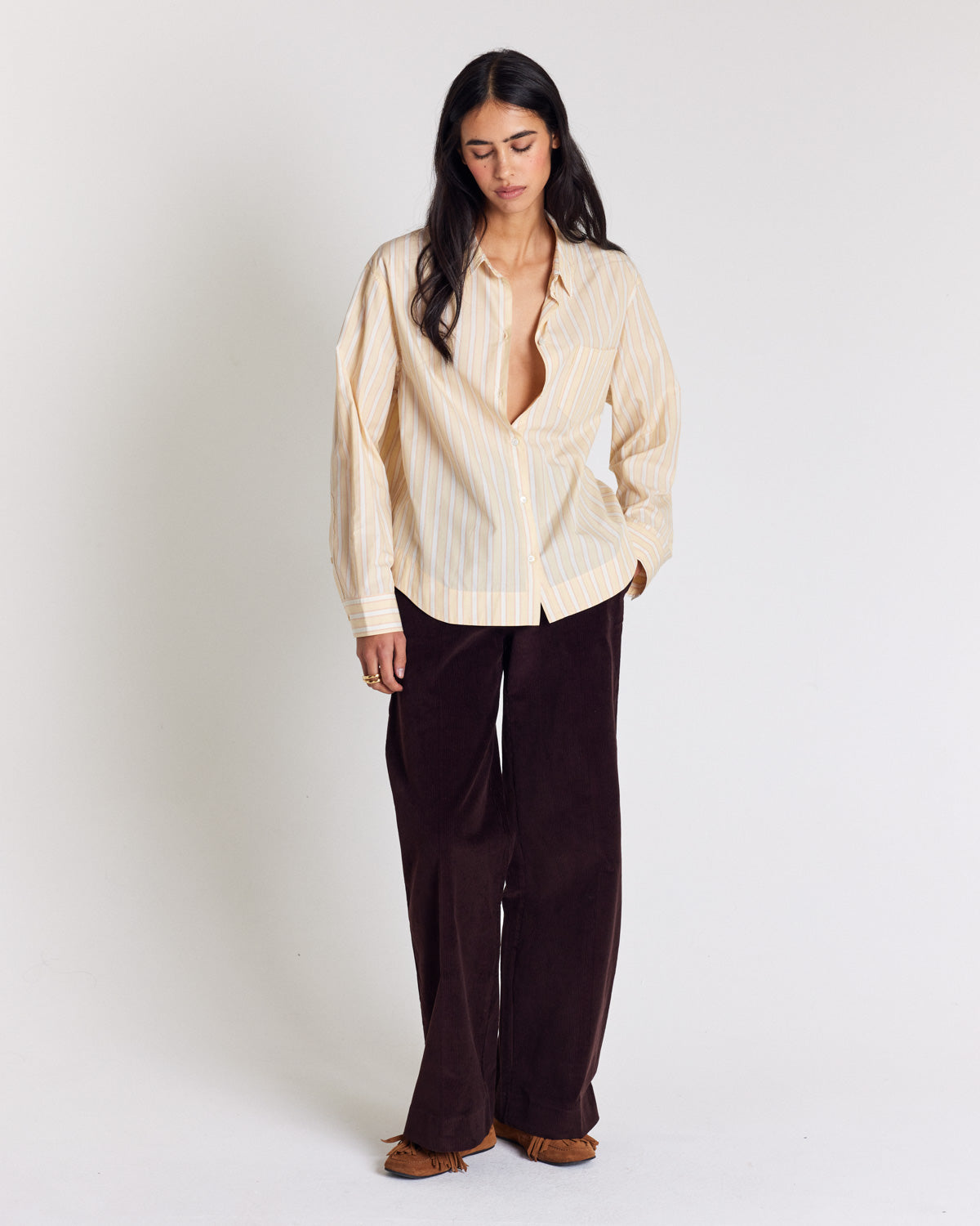 Pantalon Siméon velours chocolat