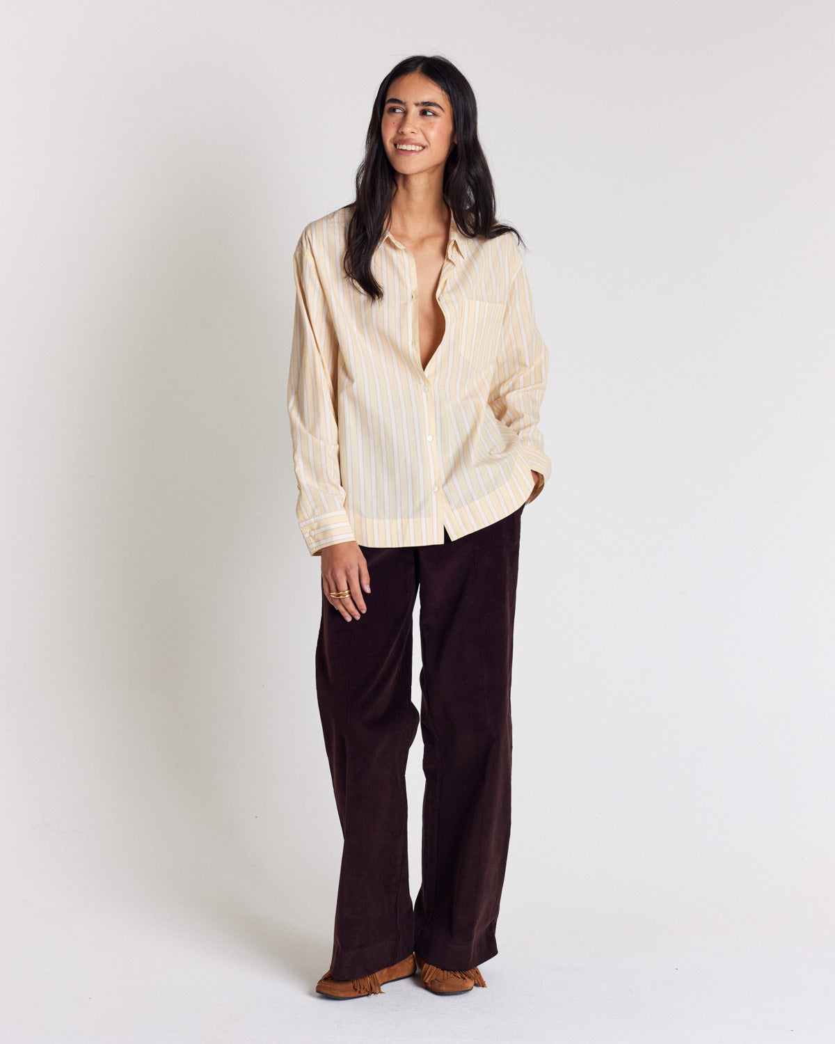 Pantalon Siméon velours chocolat