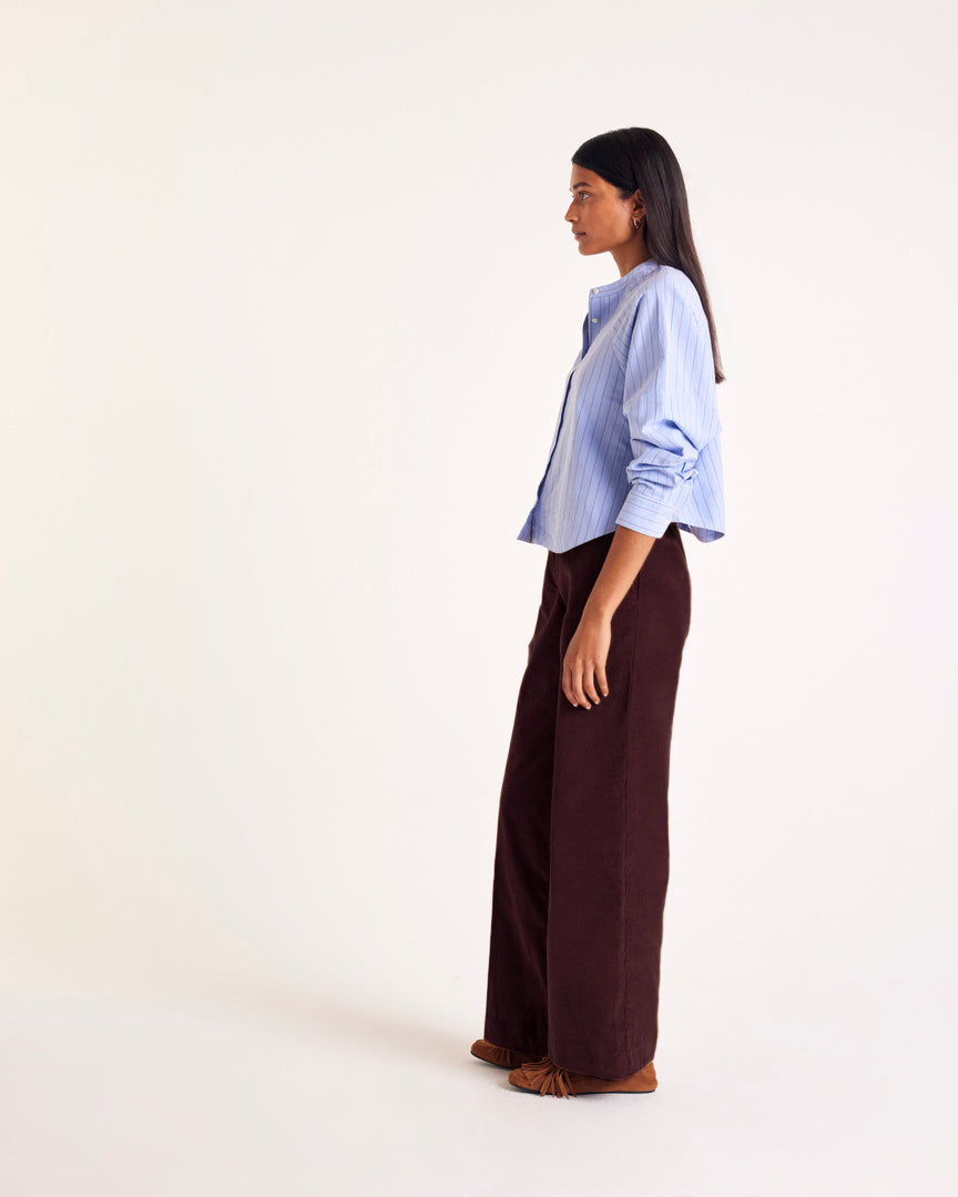 Pantalon Siméon velours chocolat