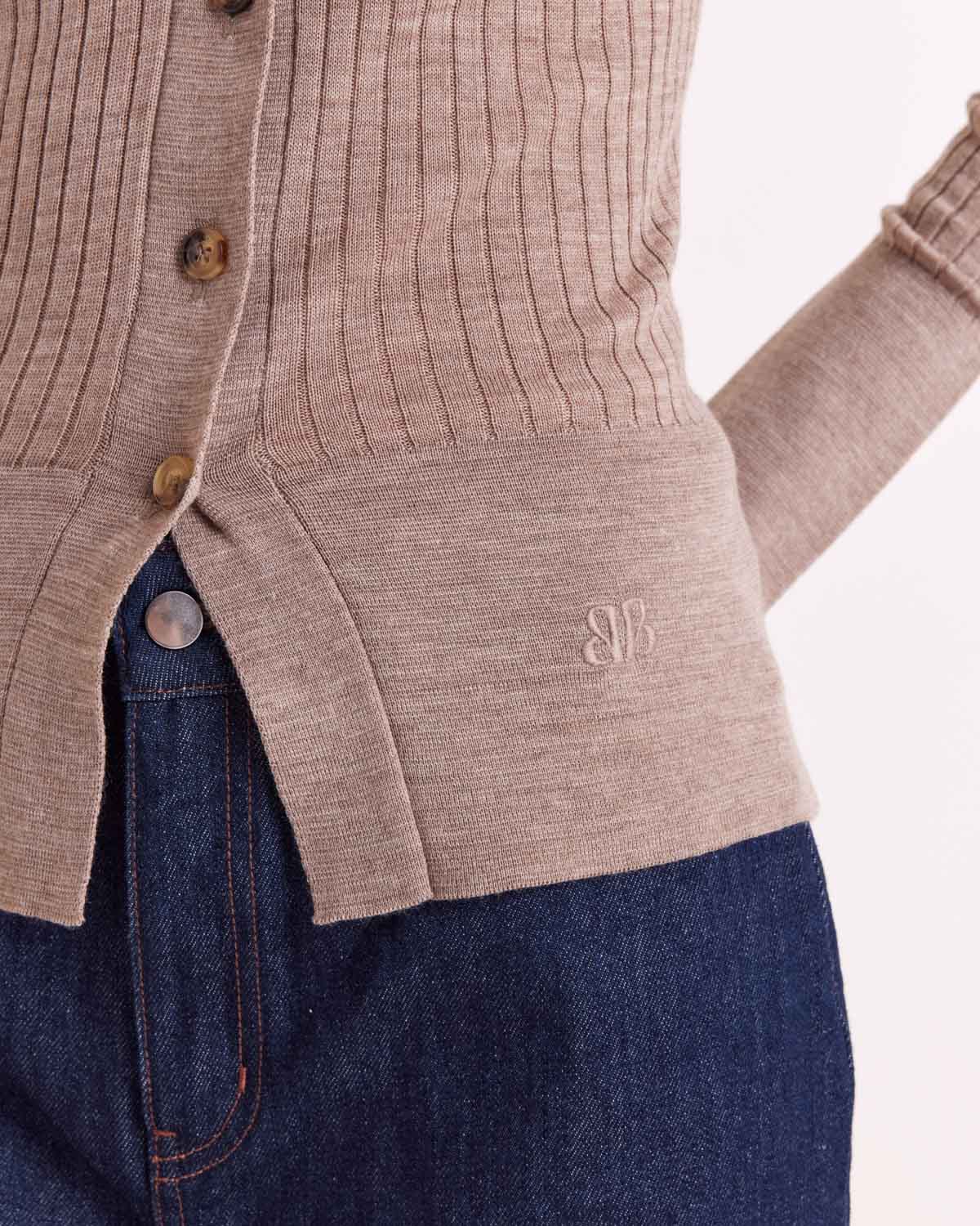 Cardigan Ombeline beige