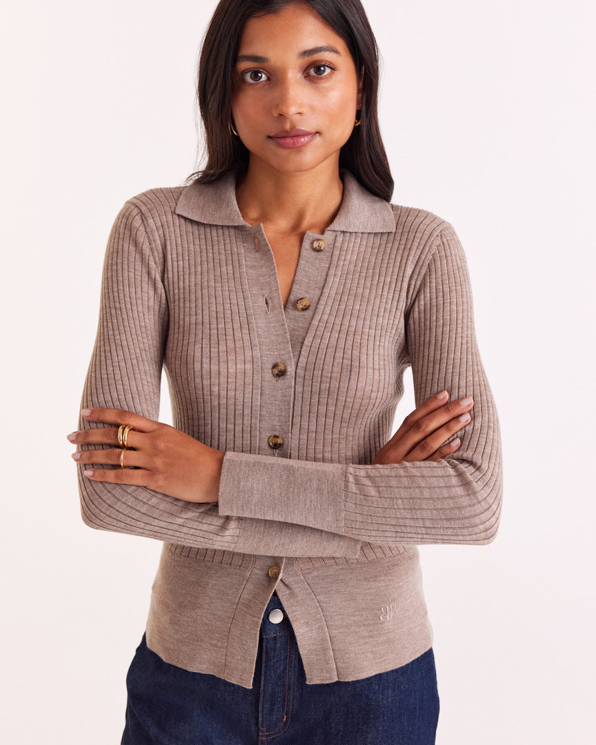 Cardigan Ombeline beige