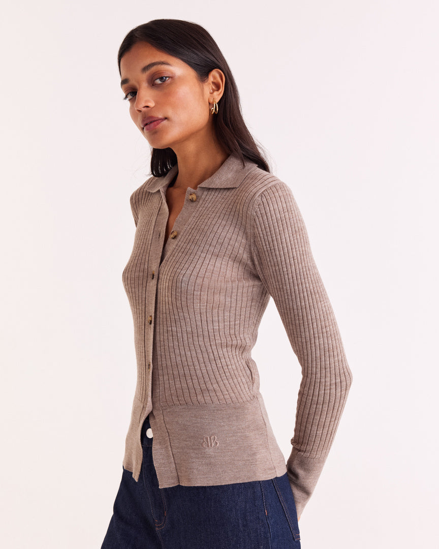 Cardigan Ombeline beige
