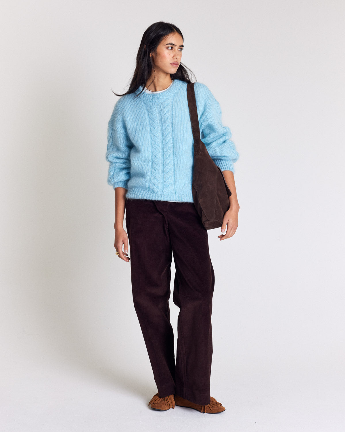 Pantalon Siméon velours chocolat